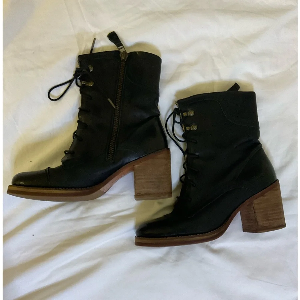 ❌ NEW LISTING ❌ J. Shoes Heeled Combat / Moto Boots - Picture 6 of 11